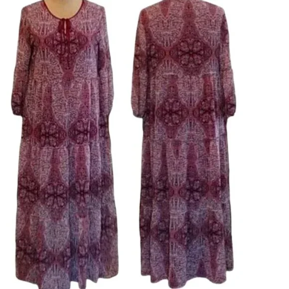 plus size maxi dress with long sleeves Organic Cotton Long Sleeve Maxi Dress - Black